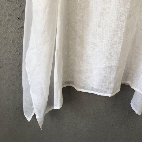 Planet by Lauren G Tank Top Womens Large Linen Sleeveless Asymmetrical Made USA - Picture 3 of 16